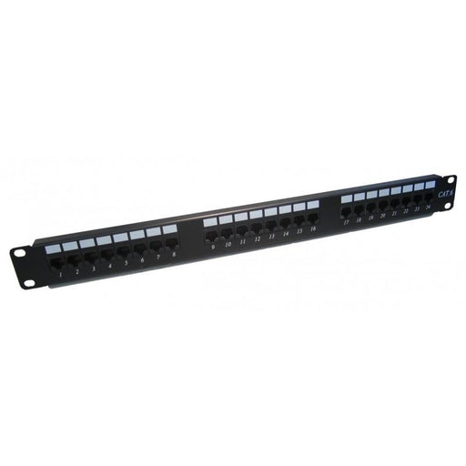 Generic Cat6 Network RJ45 Patch Panel 24 Port 1U 19" (Dual Use) - Rack Sellers