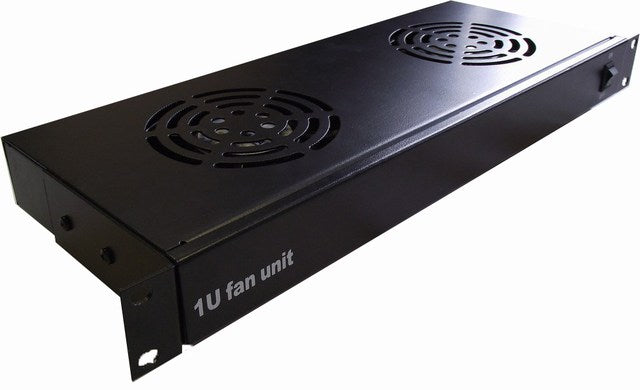 1U, 19 inch rackmount fan element with 2 fans for IT Network Server Data Cabinet Enclosure Racks