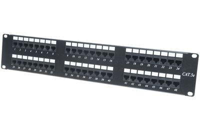 LMS DATA Cat5e Network RJ45 Patch Panel 48 Port 19" - 1U High Density (Dual Use) - Rack Sellers