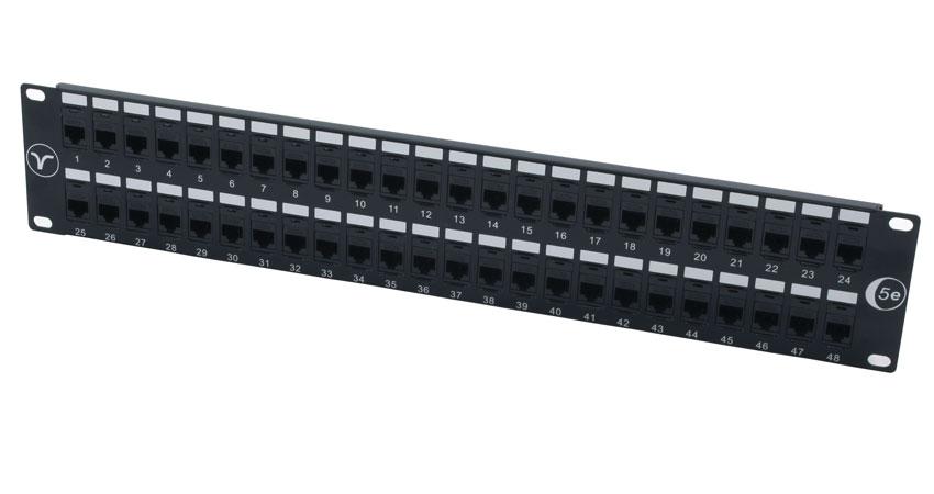 CAT5e - 48 Port Through Coupler Patch Panel (RJ45>RJ45) - Rack Sellers